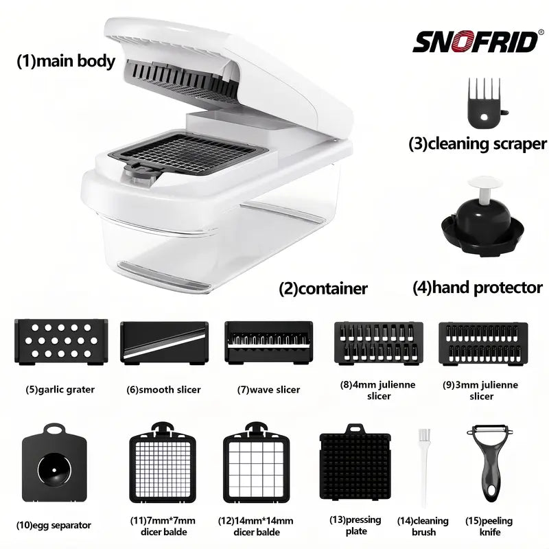 Ultimate 12-in-1 Multifunctional Food Chopper & Vegetable Cutter