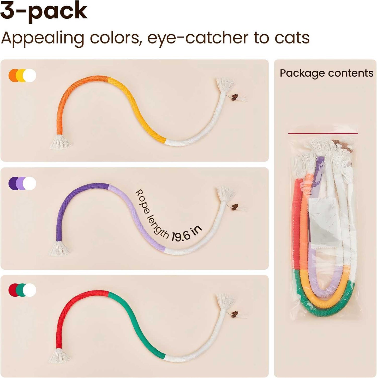 Cat Chew Rope Toy - Catnip Interactive Design For Happy Play & Healthy Chewing