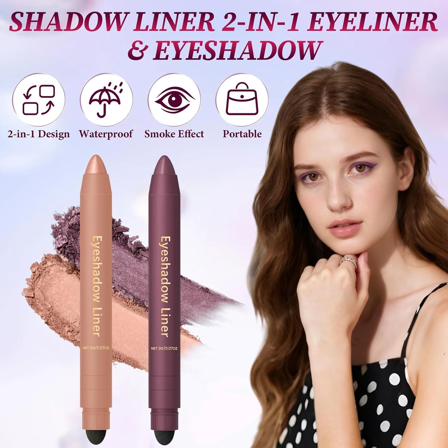 2-in-1 Shadow Liner Duo - Smokeshow & Gaze Set for Effortless Smoky Eye Definition