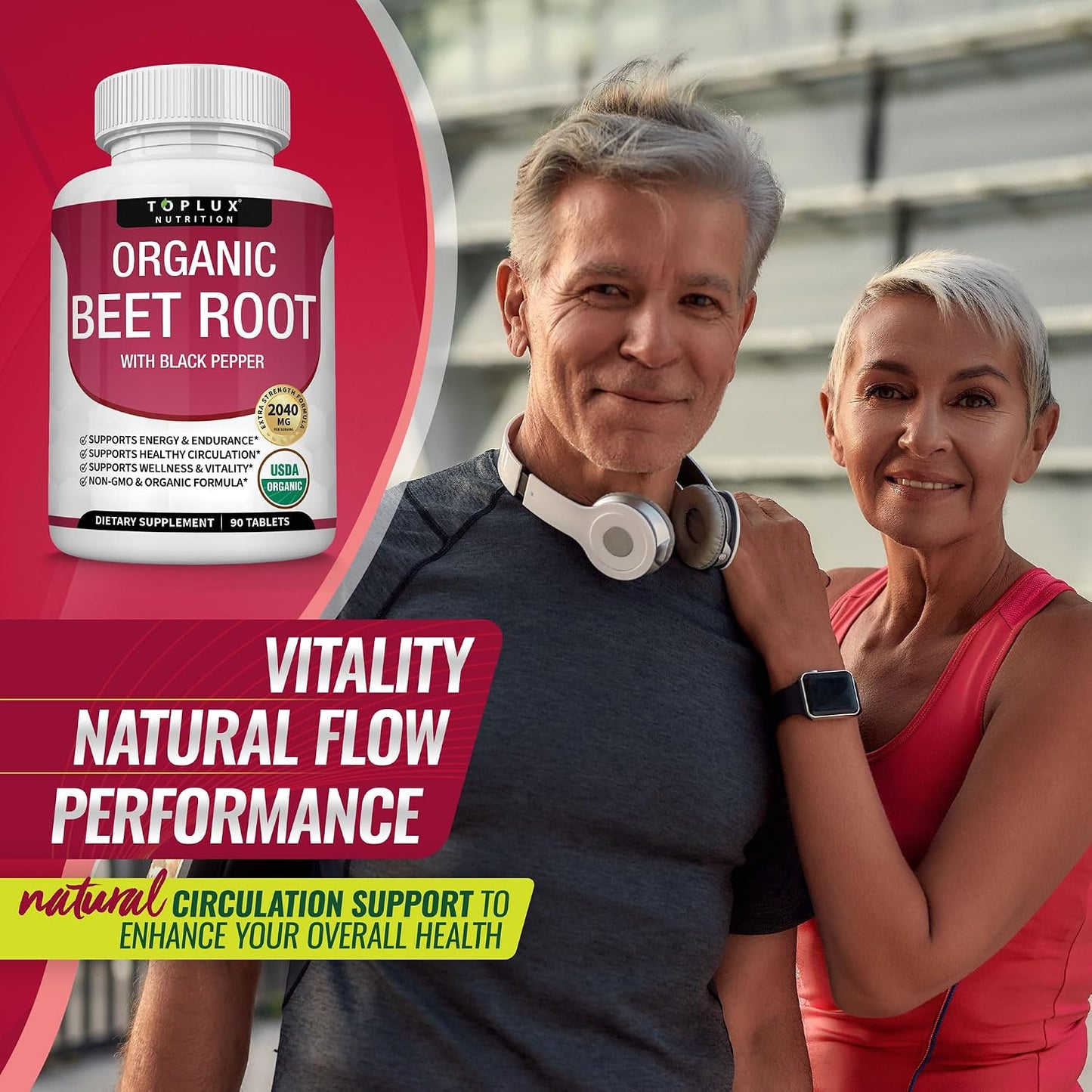 Beet Root Capsules - Nitric Oxide Support for Daily Energy, Circulation & Active Living