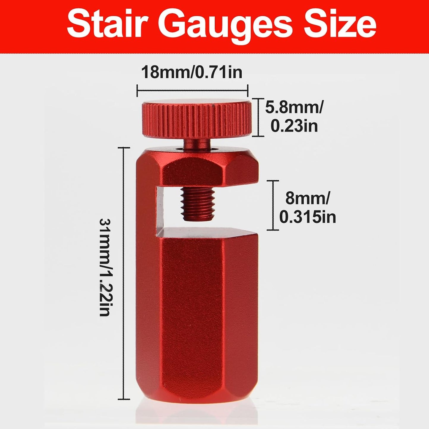 Stair Gauge Stops for Framing Square - Clip-On Locking Tool for Faster & Accurate Layout Marking