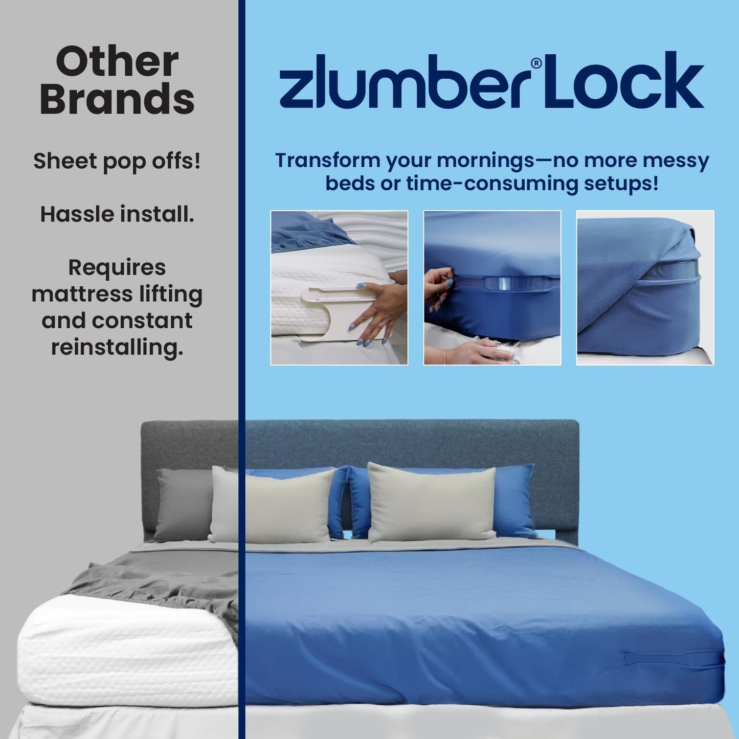 Bed Sheet Holders - Adjustable Grip Straps For A Smooth, Secure Fit