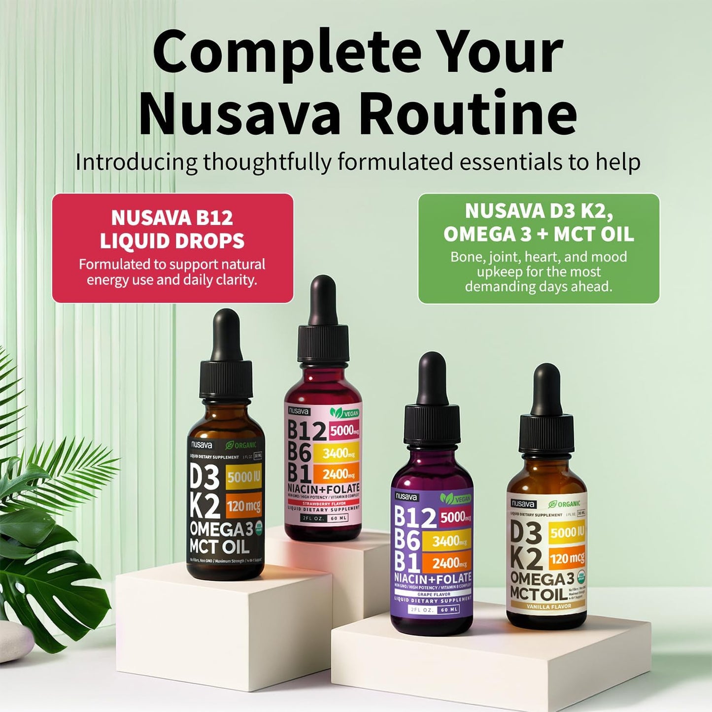 Liquid Vitamin B12 Drops - High Potency B-Complex Formula For Daily Energy Support