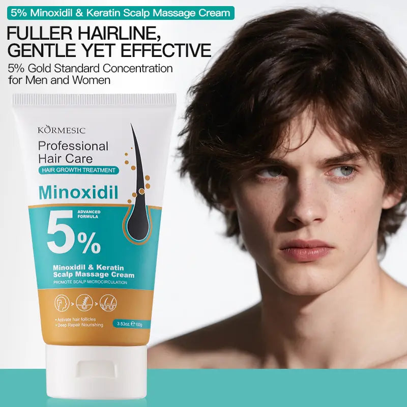 5% Minoxidil Scalp Treatment - Cream Formula For Fuller-Looking Hair