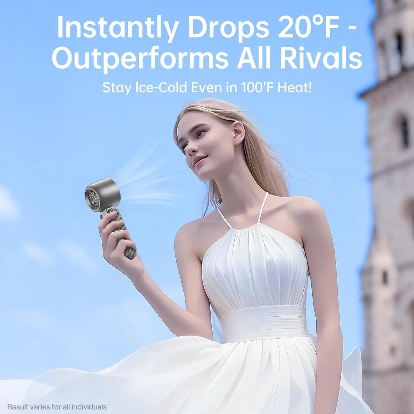 High-Speed Portable Fan – 199-Speed Turbo Ice Cooling For Instant Summer Relief