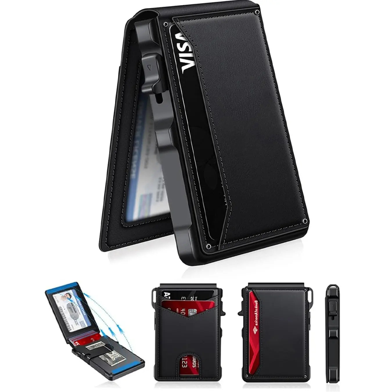 Ditch the Bulk: Minimalist Pop-Up Wallet with Built-In Money Clip & Full RFID Protection