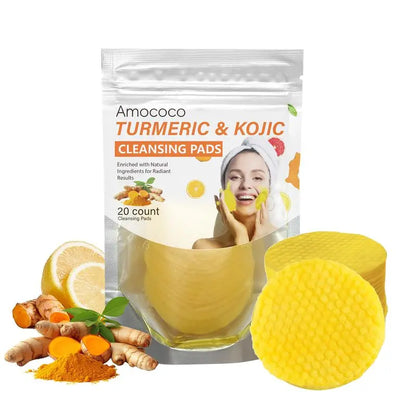 Brightening Cleansing Pads - Turmeric & Kojic Acid Formula For Fresh-Looking Glow
