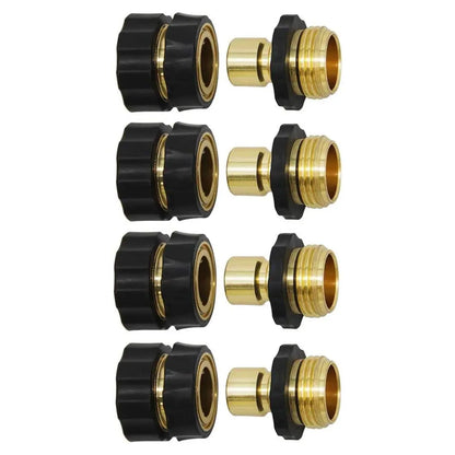 Garden Hose Quick Connectors - Leak-Resistant 3/4" GHT Fittings For Faster Watering