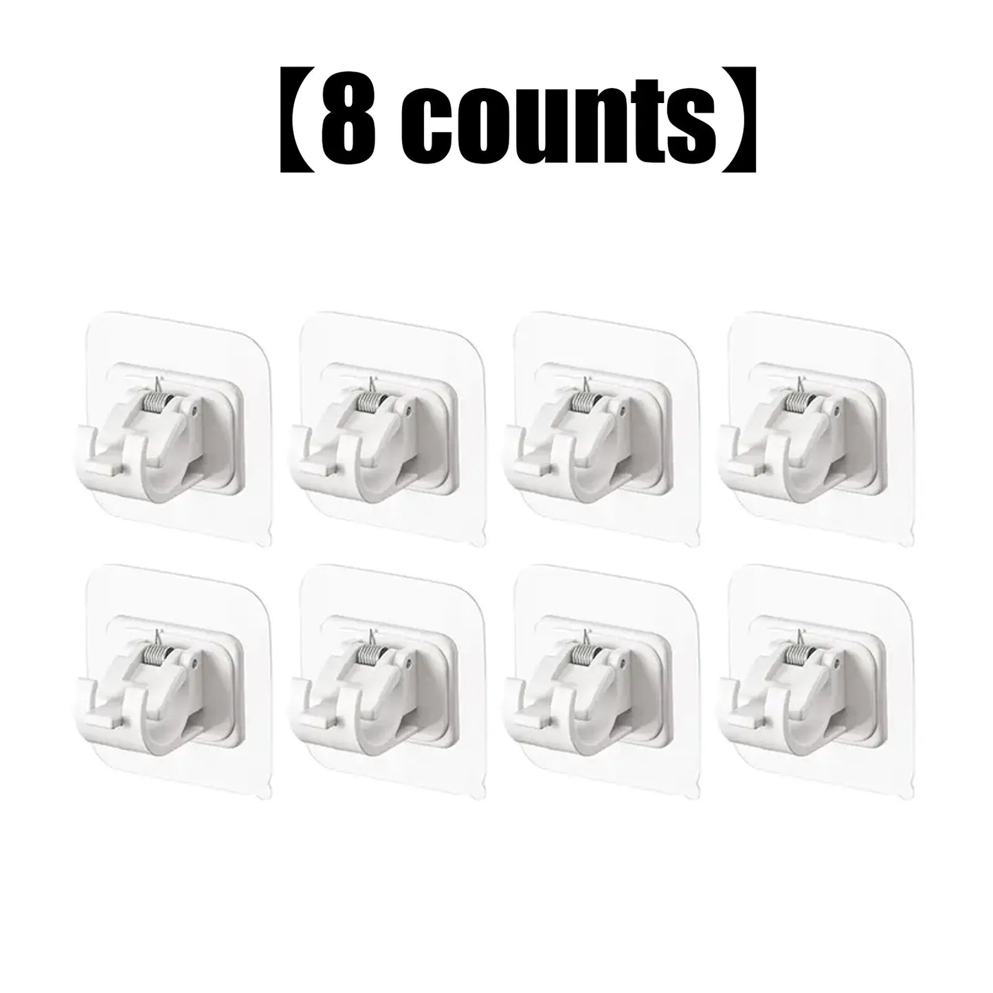 No-Drill Curtain Rod Brackets - Clear Adhesive Design For Easy Hanging