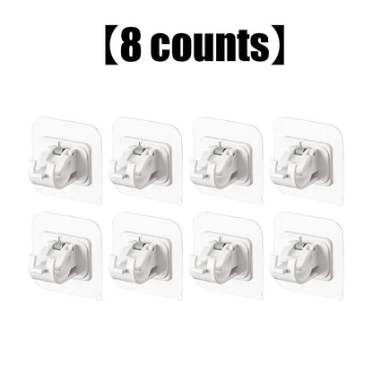 No-Drill Curtain Rod Brackets - Clear Adhesive Design For Easy Hanging