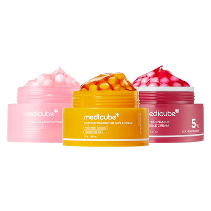 Capsule Brightening Cream - Kojic Acid & Turmeric Gel Capsules For Radiant-Looking Even Skin Tone