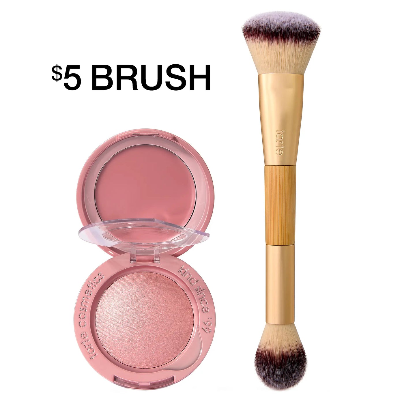 Blush & Glow Duo With Brush - Cream Color + Glow Powder For A Fresh Radiant Flush