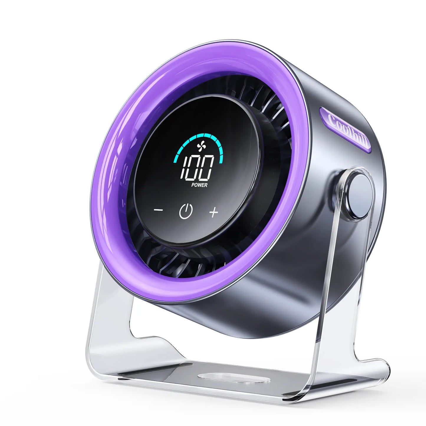 Turbo Desk Fan - 100-Speed Adjustable Airflow For Instant Personal Cooling