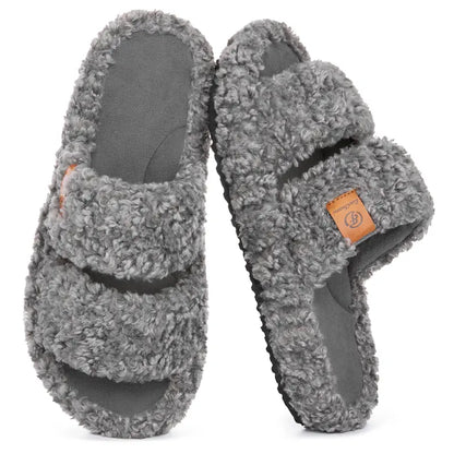 Slippers - Soft Memory Foam Cushioning For All-Day Cozy Home Comfort & Light Outdoor Wear