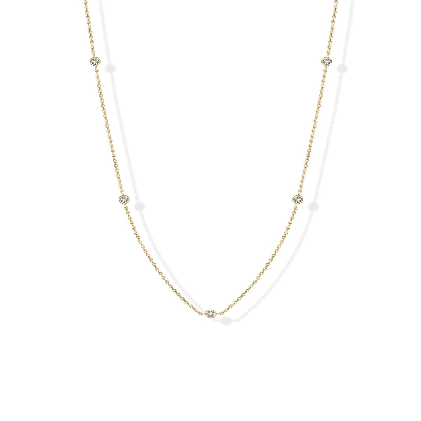 Dainty CZ Necklace - Lightweight Sparkle For Everyday Elegance