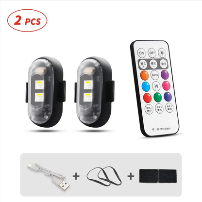 RGB LED Strobe Light Kit - Wireless Remote Multi-Mode Flashing For Night Riding Visibility & Safety Upgrade