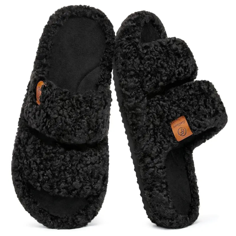 Slippers - Soft Memory Foam Cushioning For All-Day Cozy Home Comfort & Light Outdoor Wear