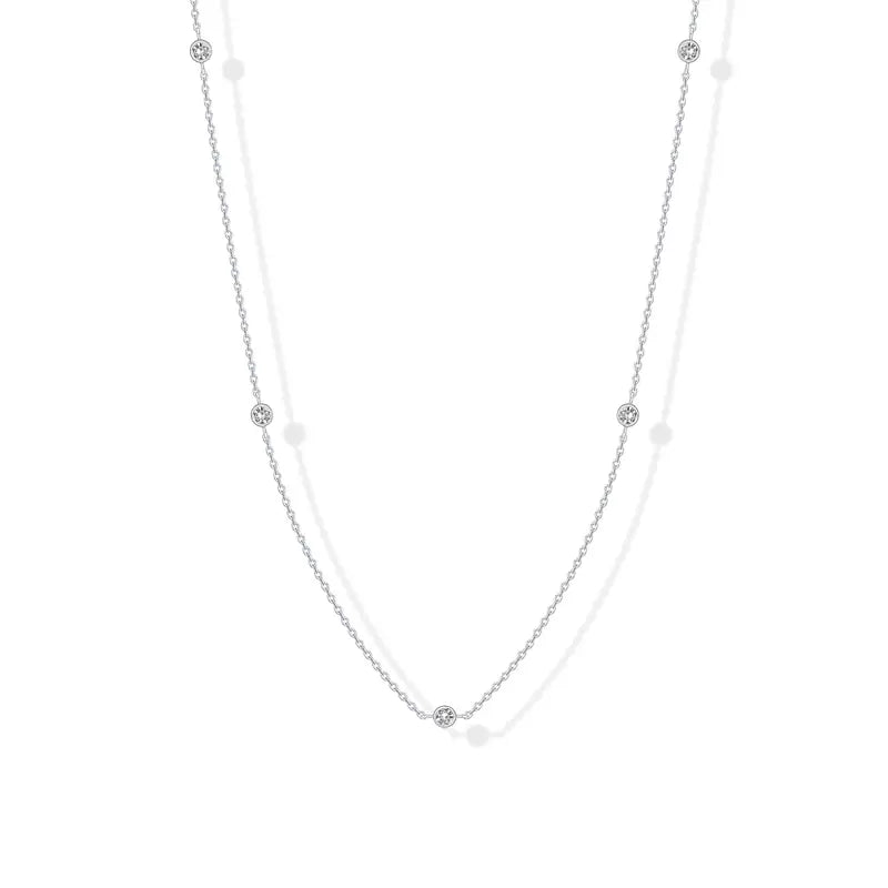 Dainty CZ Necklace - Lightweight Sparkle For Everyday Elegance