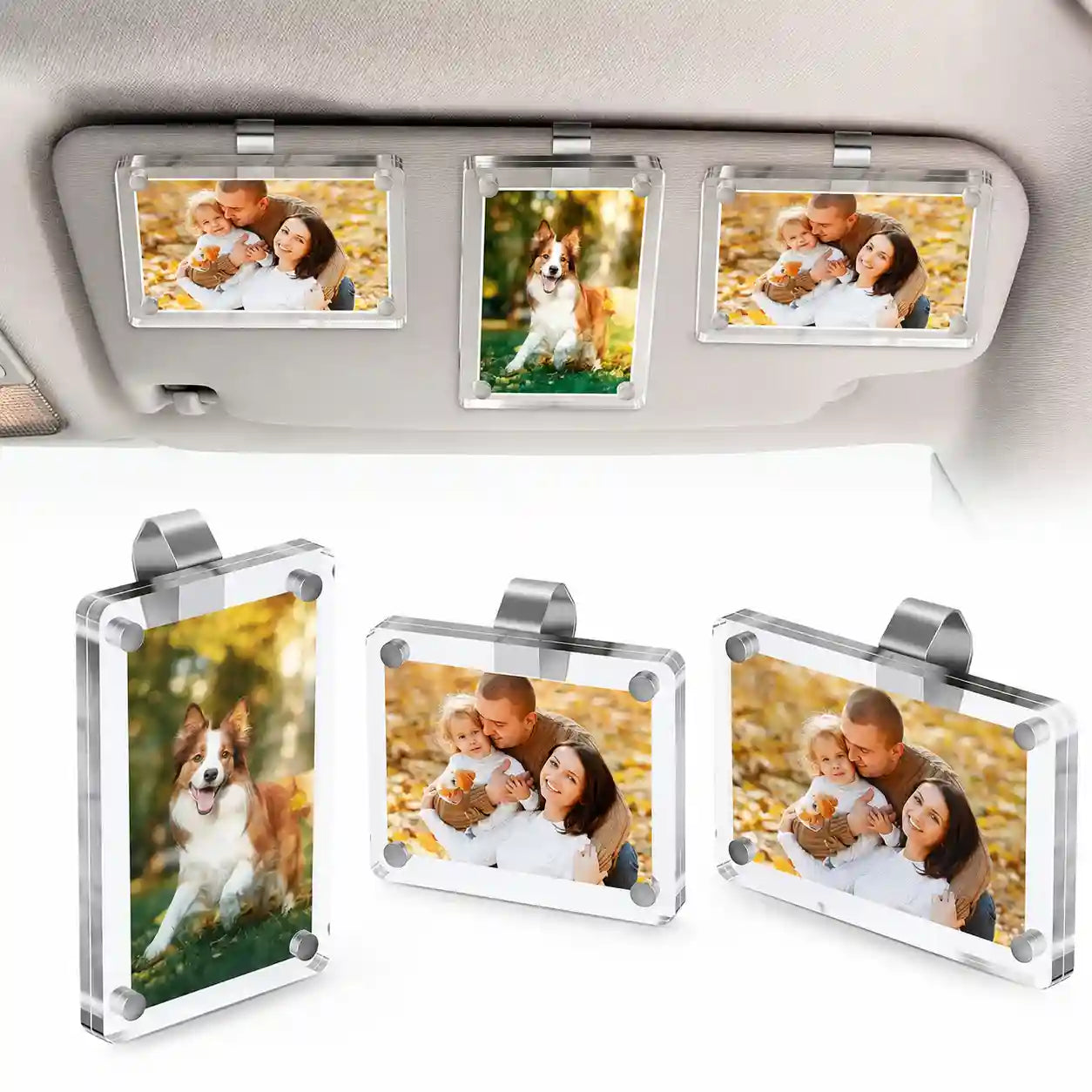 Car Visor Magnetic Photo Frame - Clip Your Memories On Every Drive