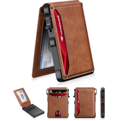 Ditch the Bulk: Minimalist Pop-Up Wallet with Built-In Money Clip & Full RFID Protection