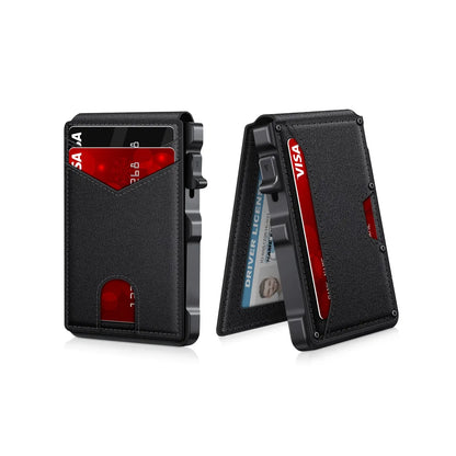 Ditch the Bulk: Minimalist Pop-Up Wallet with Built-In Money Clip & Full RFID Protection