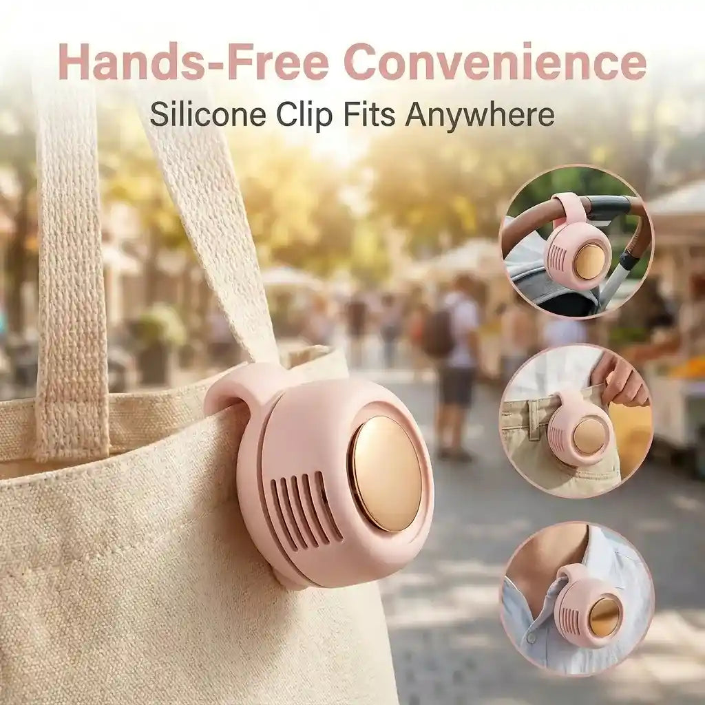 Mini Bladeless Portable Fan — USB Rechargeable & Safe Quiet Cooling