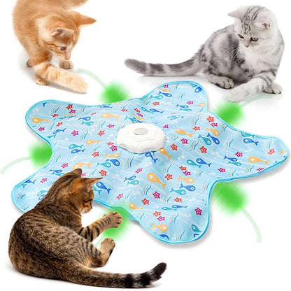 Interactive Cat Toy - Motion-Activated Hide & Seek Feather System For Indoor Cat Stimulation