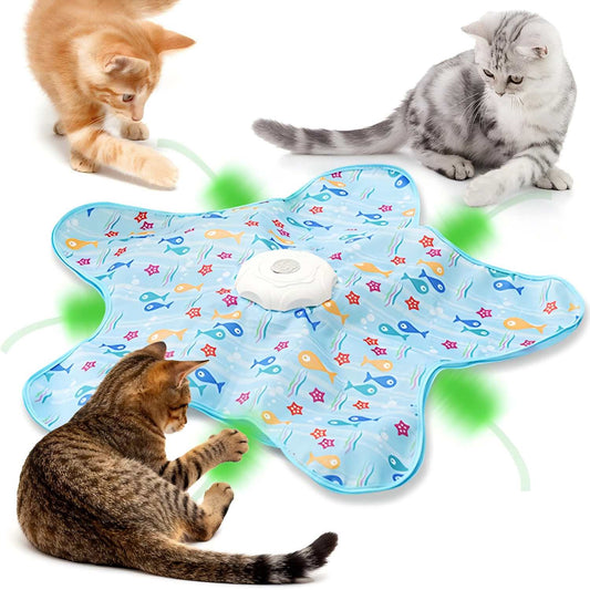 Interactive Cat Toy - Motion-Activated Hide & Seek Feather System For Indoor Cat Stimulation