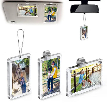 Car Visor Magnetic Photo Frame - Clip Your Memories On Every Drive