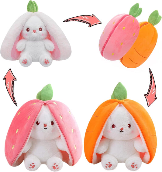 One Zip, Two Surprises — The World’s Most Adorable Transforming Bunny. 🍓🐰