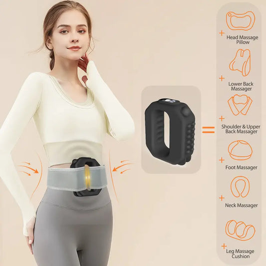 Wearable Fascia Massage Ring - Hands-Free Vibration Compression Belt for Waist & Back Daily Comfort & Relaxation