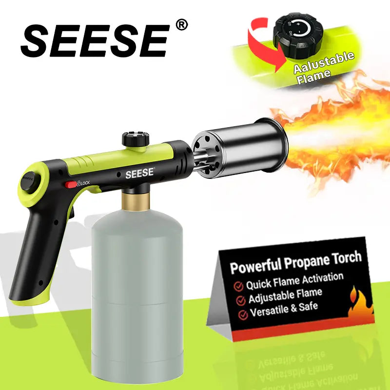 One-Touch Adjustable Flame Torch for Charcoal, Campfires, BBQ & Outdoor Cooking