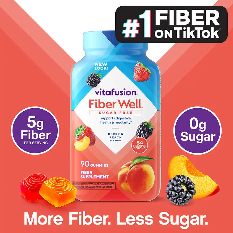 Fiber Gummies - 5g Fiber Formula For Daily Digestive Support