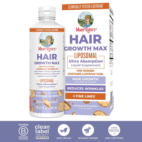 THICKER HAIR & SMOOTHER SKIN FROM WITHIN : Hair Growth Max Liposomal