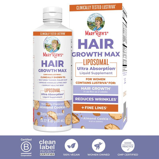 THICKER HAIR & SMOOTHER SKIN FROM WITHIN : Hair Growth Max Liposomal