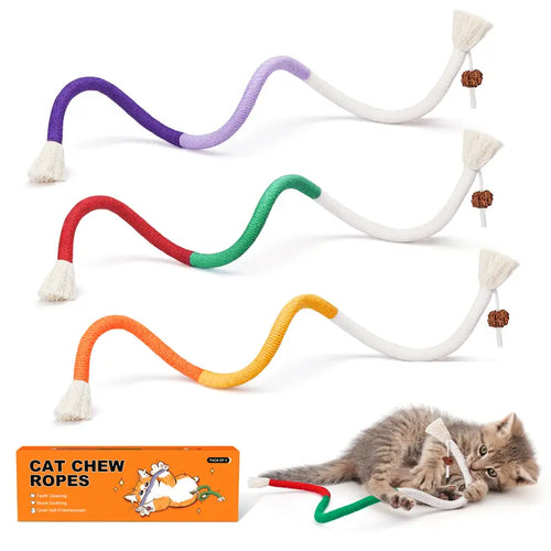 Cat Chew Rope Toy - Catnip Interactive Design For Happy Play & Healthy Chewing