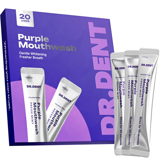 Purple Mouthwash Sachets - Color-Correcting Rinse For A Brighter-Looking Smile