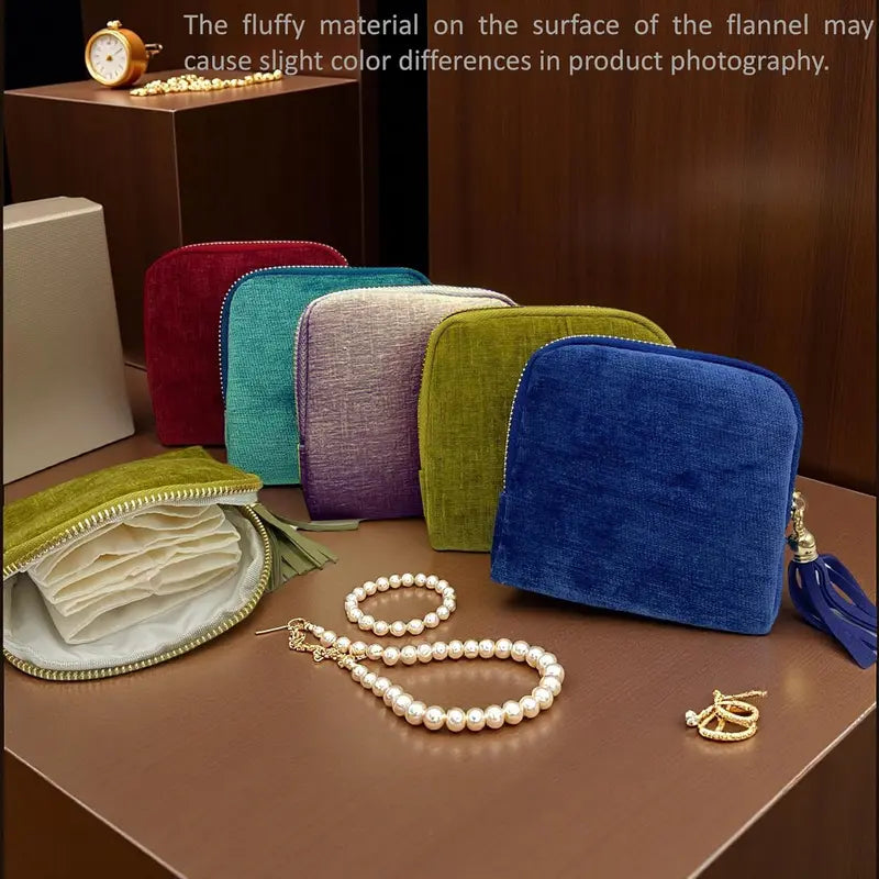 Travel Jewelry Organizer - 5 Compartments For Tangle-Free Storage