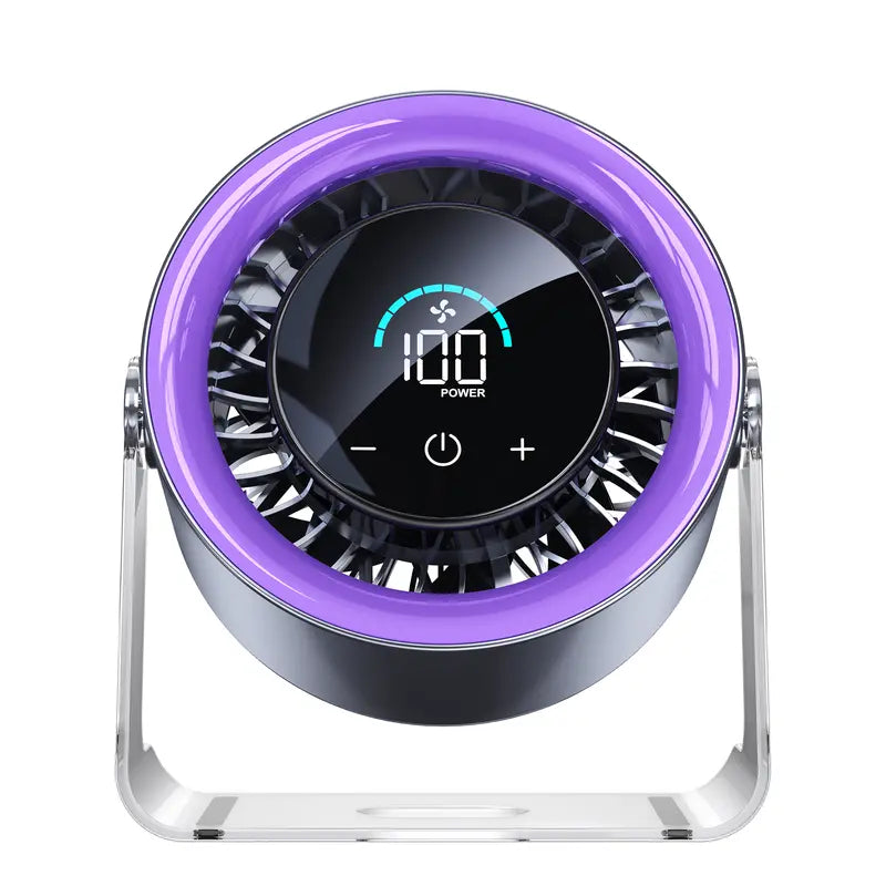 Turbo Desk Fan - 100-Speed Adjustable Airflow For Instant Personal Cooling