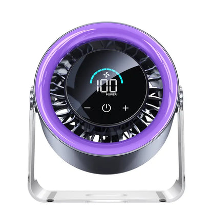 Turbo Desk Fan - 100-Speed Adjustable Airflow For Instant Personal Cooling
