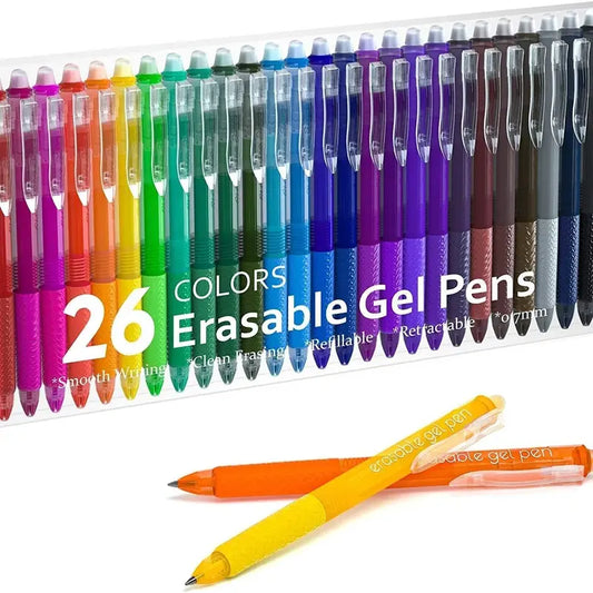 Erase Mistakes Instantly – 26 Color Gel Pens