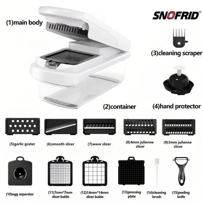 Ultimate 12-in-1 Multifunctional Food Chopper & Vegetable Cutter