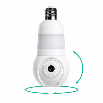 2K Wireless Light Bulb Security Camera