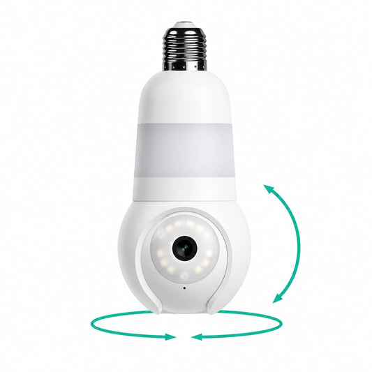 2K Wireless Light Bulb Security Camera