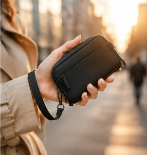 Ultra-Slim Minimalist Metal Wallet with RFID Blocking & Quick Access Pop-Up