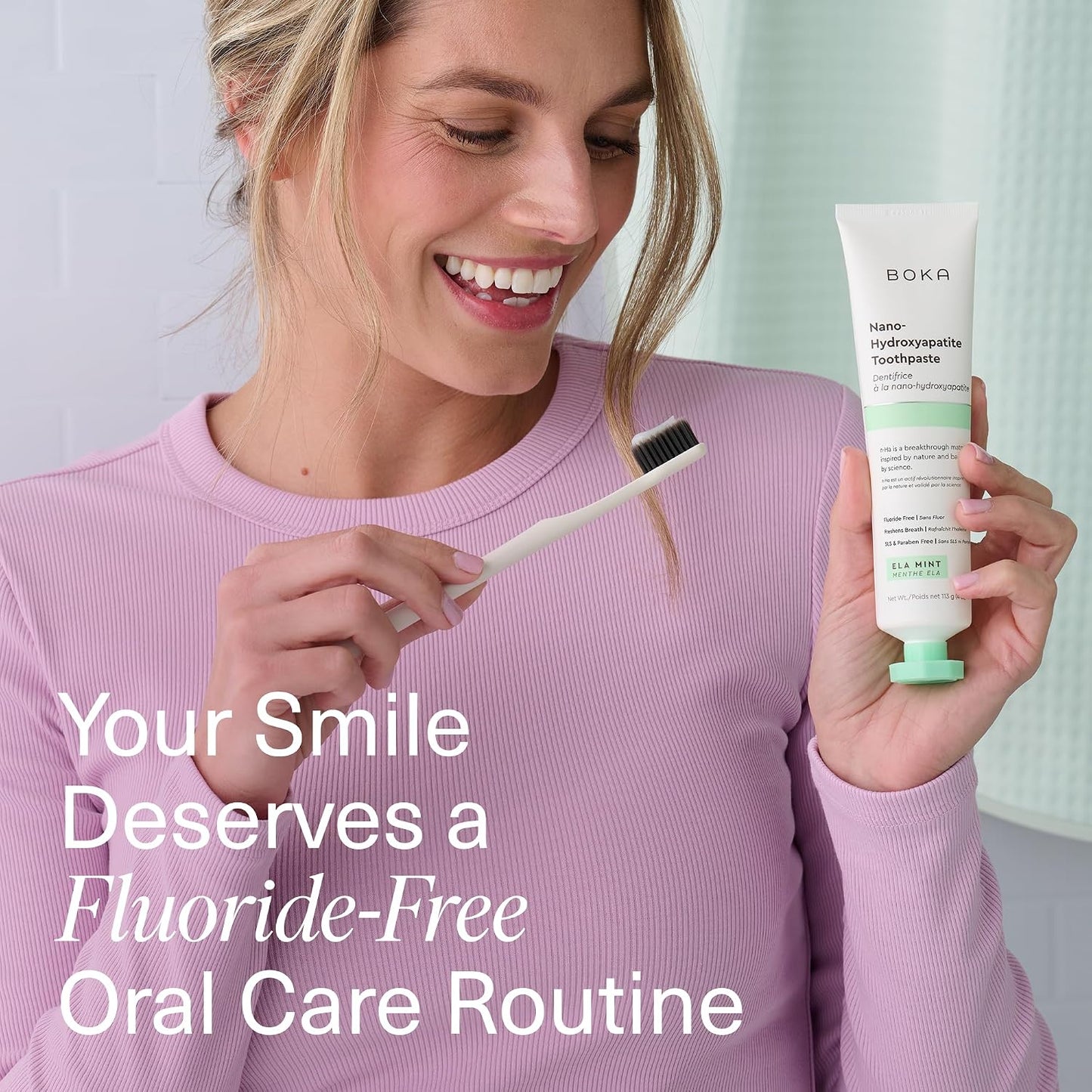 Nano Hydroxyapatite Toothpaste - Fluoride-Free Formula For Gentle Enamel Care