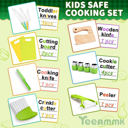 Empower Your Little Chef: 13-Piece Real Cooking Set for Kids