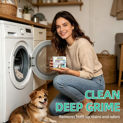Washing Machine Cleaner Tablets - Oxygen-Activated Cleaning Formula For Deep Drum Odor & Grime Removal