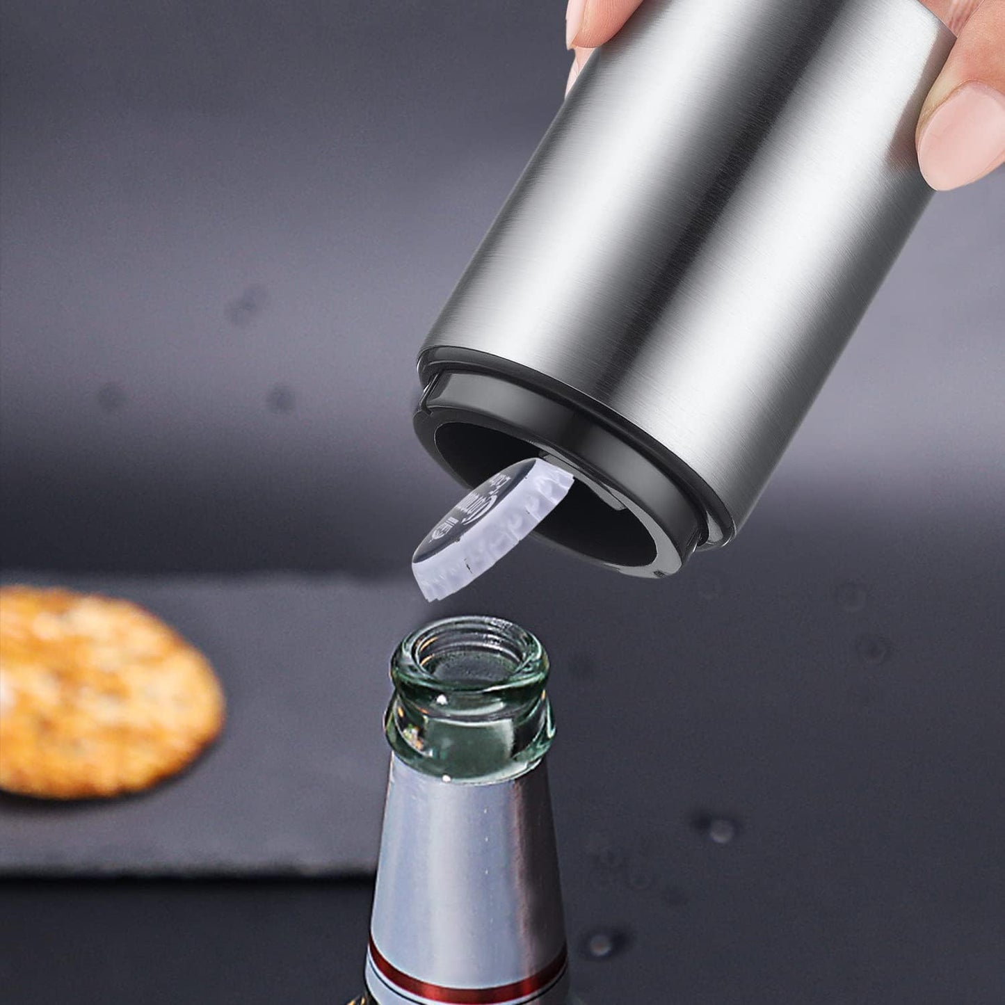 Automatic Push-Down Stainless Steel Beer Opener