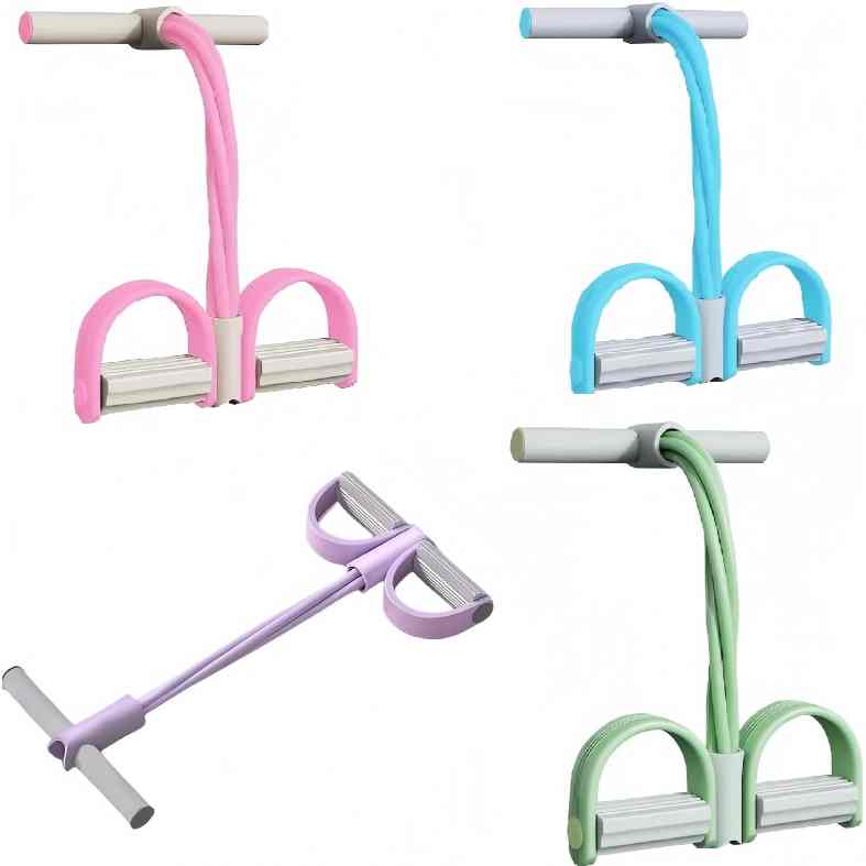 Pedal Resistance Band Trainer - Elastic Seated Full-Body Workout System For Home & Rehab